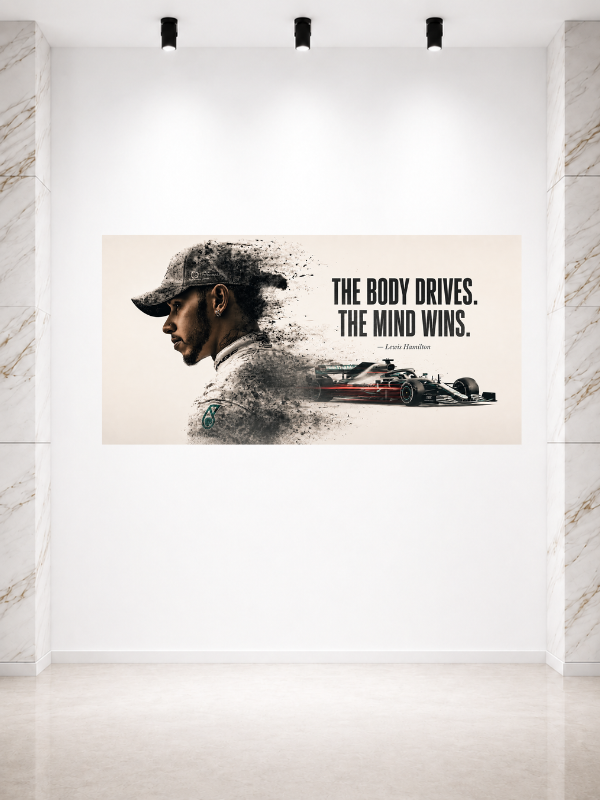LEWIS HAMILTON - THE BODY DRIVES, THE MIND WINS