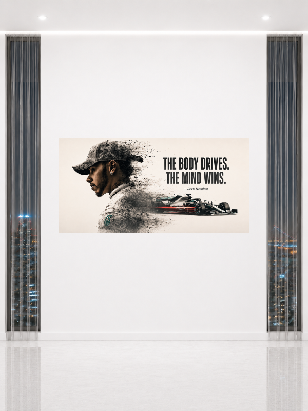 LEWIS HAMILTON - THE BODY DRIVES, THE MIND WINS