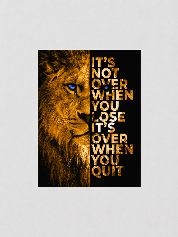 IT'S NOT OVER